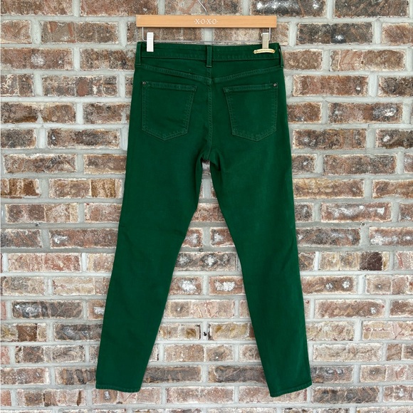 Anthropologie Pilcro the Letterpress Stet Slim Skinny Dark Forest Green Jeans 27 - Picture 7 of 7